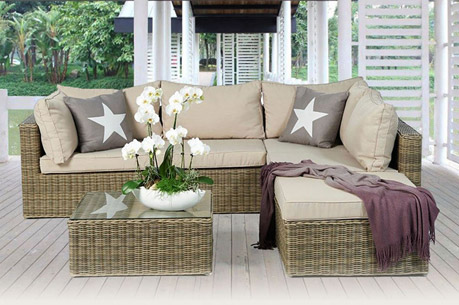 Rattan Lounge Broadway Natural Round